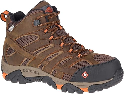 Merrell Puntera compuesta impermeable Moab Vertex Mid para hombre, Negro