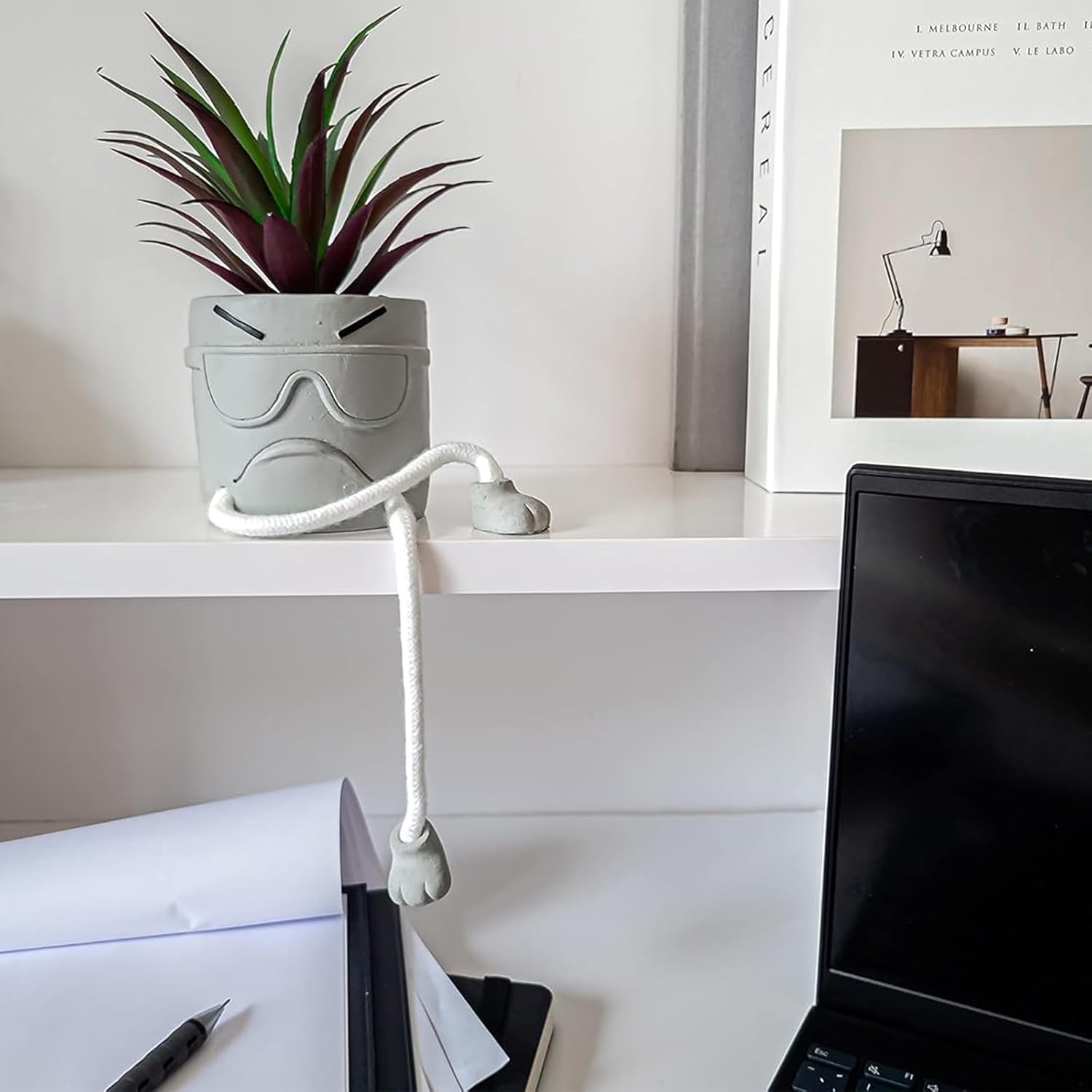 Creative Artificial Succulent Plants in pots - 3 Pieces Mini Fake Plant, Mini Succulent Plants Decor for Shelves, Artificial Plants Indoor, Kitchen Decorations