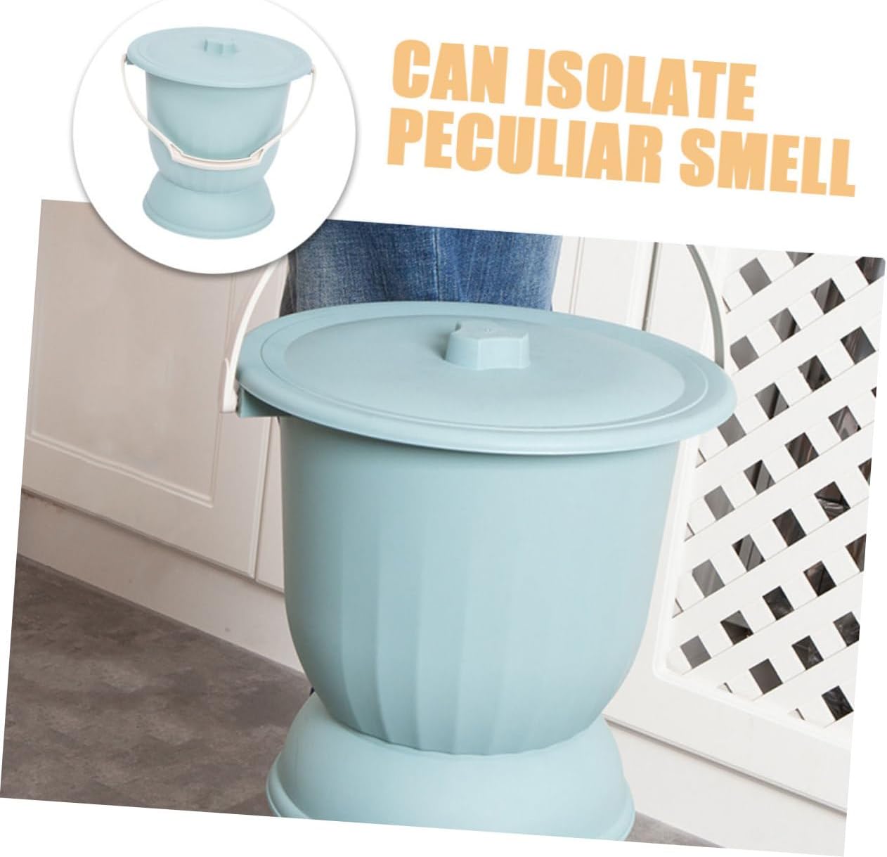 Portable Urine Potty Odor Spittoon for Bedroom Camping Easy to Clean Urine Bucket with Non Skid Base for Disabled Elderly Use Compact Travel Urinal