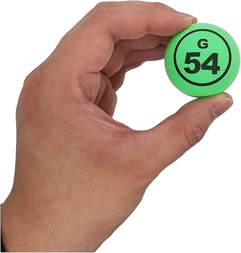 Miniatura 16 de MR CHIPS Bolas de bingo profesionales de 1.5 pulgadas (1.496 in), color blanco, doble número, bolas de repuesto estilo ping pong para jaulas