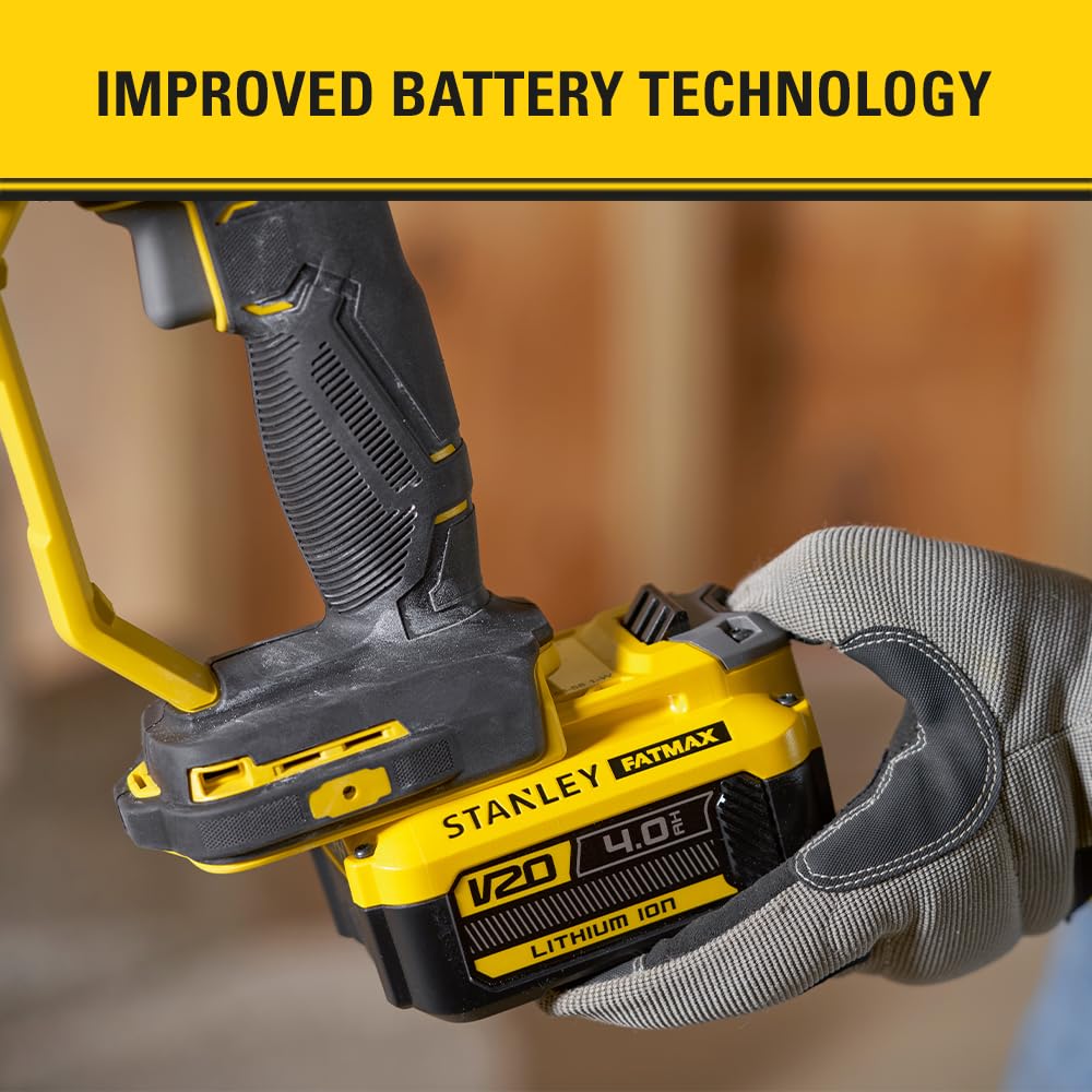 Stanley Meuleuse sans fil d'angle, 18V, Gamme FATMAX V20, 125mm, Vitesse 8500 trs/mn, Sans Batterie Ni Chargeur, SFMCG400B-XJ Noir; Jaune
