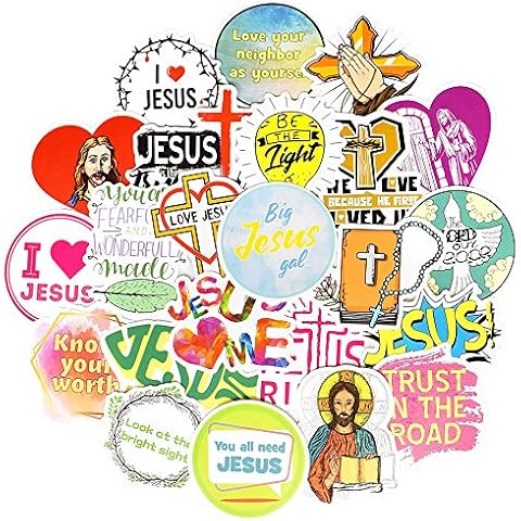 QTL Christian Stickers for Water Bottles Jesus Stickers for Laptop Stickers for Adults Teens Waterproof Stickers Faith Stickers 50Pcs Cover
