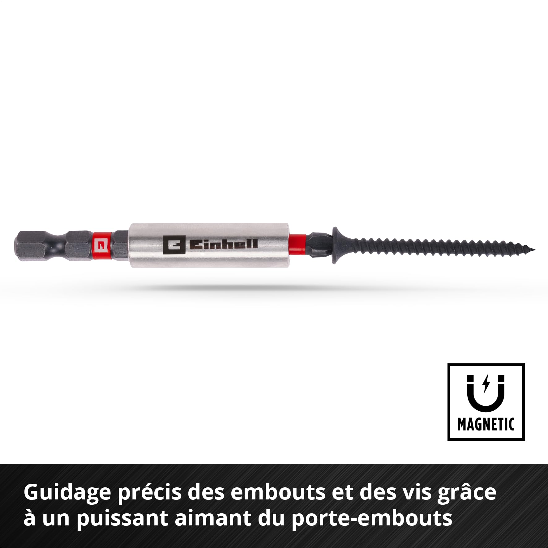 Einhell M-CASE 38 pièces impact-Bit Set 25 mm 50 mm 90 mm douilles 6 pans porte-embout 60 mm boîte rangement