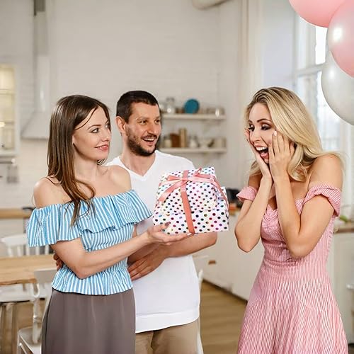 Miniatura 4 de Visivessel 6 rollos de papel de regalo para bodas, cumpleaños, Navidad, día de San Valentín, 17 x 120 pulgadas por rollo (adecuado para regalos de