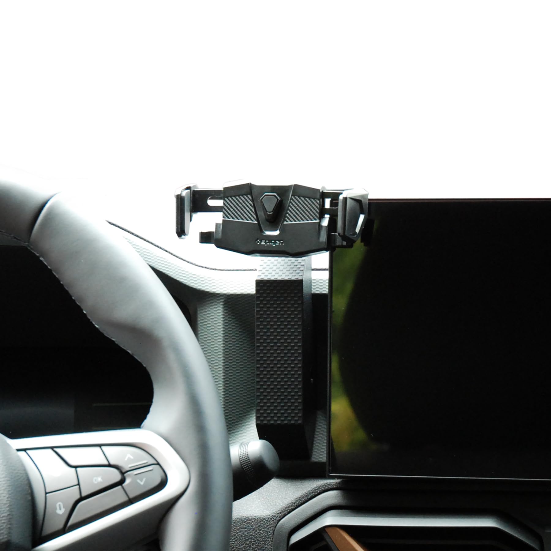 Supporto per cellulare da auto per Dacia Duster III, Bigster e Striker, adatto per il sistema originale YouClip, supporto per smartphone con morsetto regolabile, girevole a 360°, fissaggio
