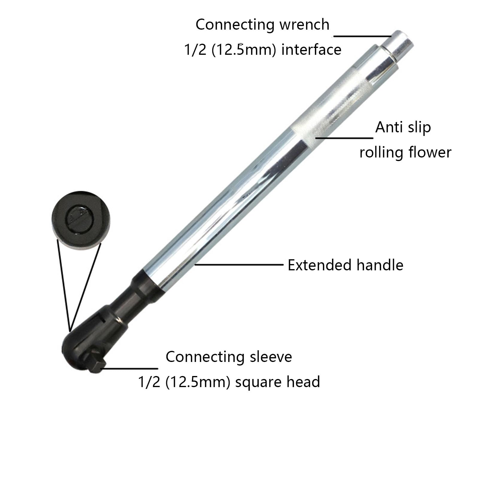 Llave extendida de acero resistente con mango ergonómico para uso seguro Llave de herramienta profesional