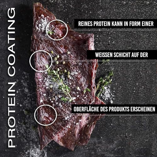 The Meat Makers Original Beef Jerky Steak (200g) - Getrocknetes Rindersteak Proteinreiches Rindfleisch Dörrfleisch Trockenfleisch Für Menschen Trocken Fleisch Beef Jerky Snack.