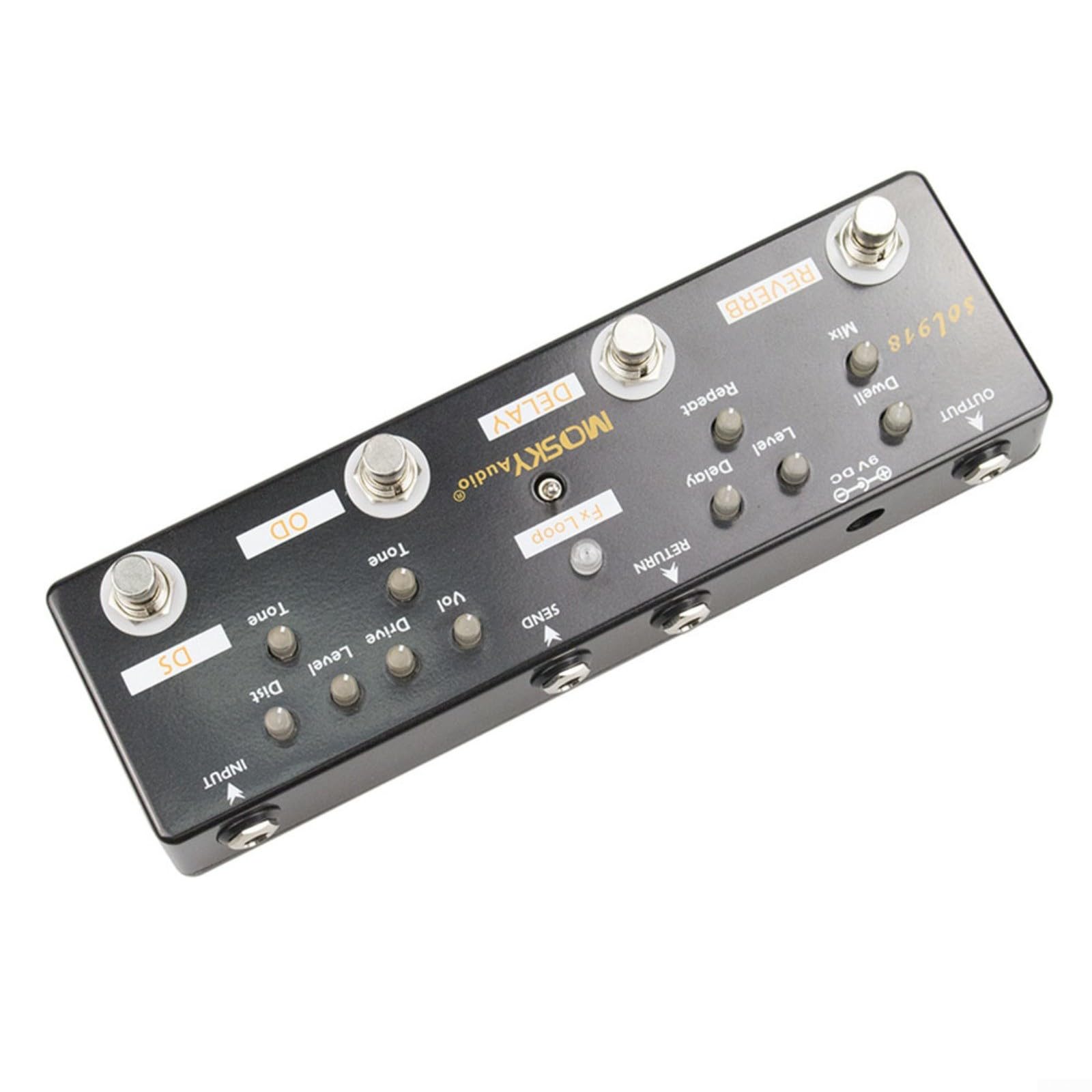 Pedale Multieffetto Mosky 5 In 1 Per Chitarra - Distorsione, Overdrive, Riverbero, Delay E Loop - Foto 9