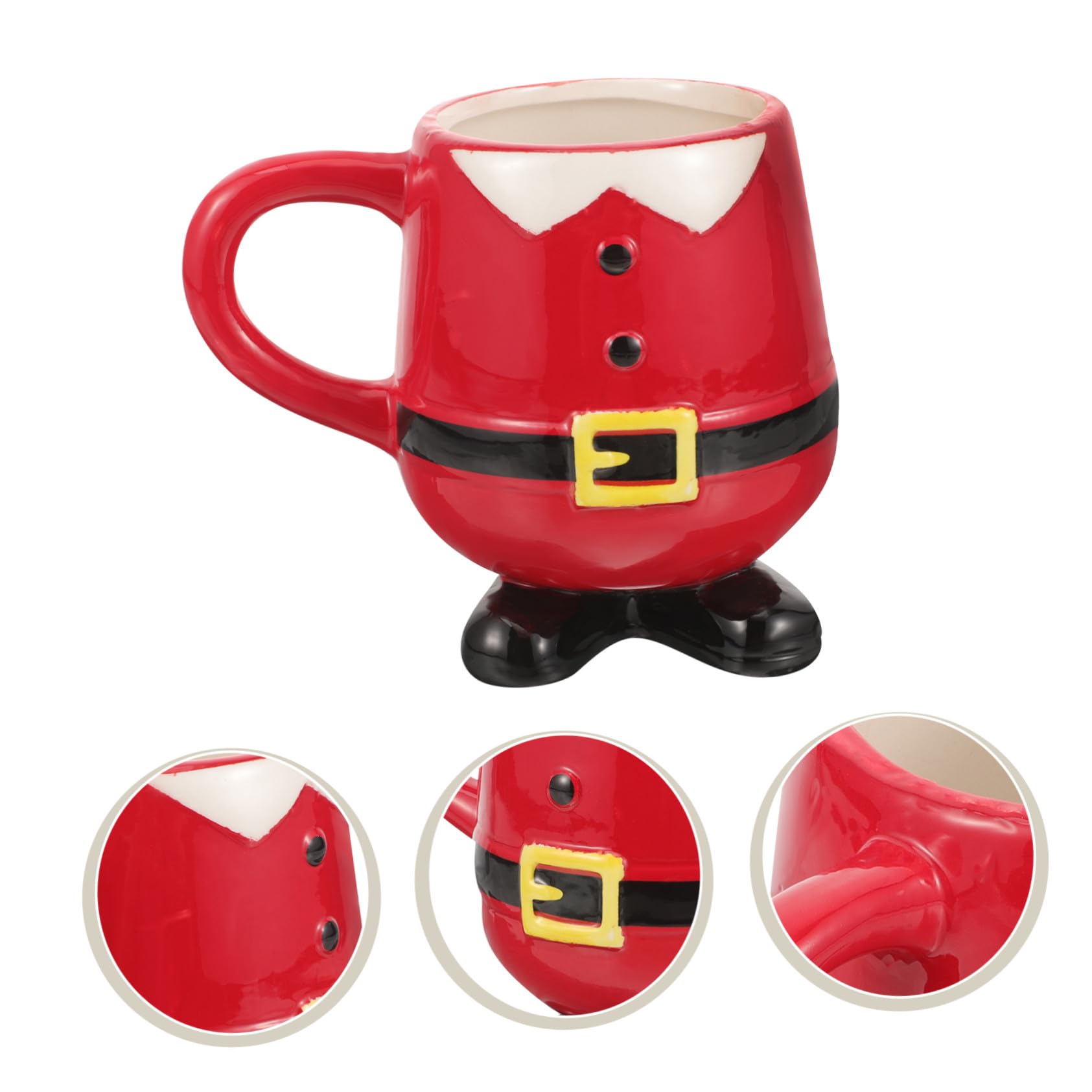 Taza de Navideña con Diseño de Muñeco Papá Noel Asa Ergonómica Resistente al Calor para Café y Bebidas Oficina y Hogar