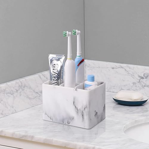 Miniatura 8 de Organizador de cepillos de dientes para baño, almacenamiento de pasta de dientes, soporte para maquinilla de afeitar, colgador de brillos de
