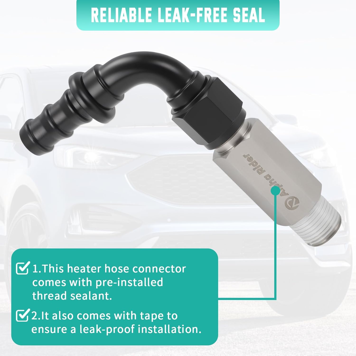 Heater Hose Connector Compatible with 2007.5-2024 Dodge Ram 6.7L Cummins Engines, Leak Prevention Heater Hose Connector Replacement for 52014739AG, 55056711AC, 55056966AA, 68005253AA