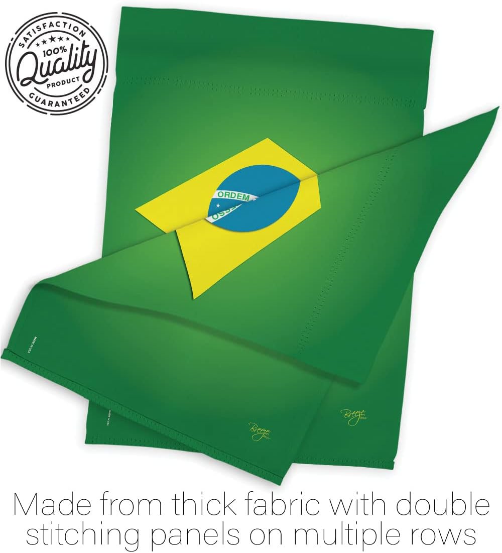 Breeze Decor G158090 Brazil Flags of The World Nationality Impressions Decorative Vertical Garden Flag 13" x 18.5" Printed in USA Multi-Color