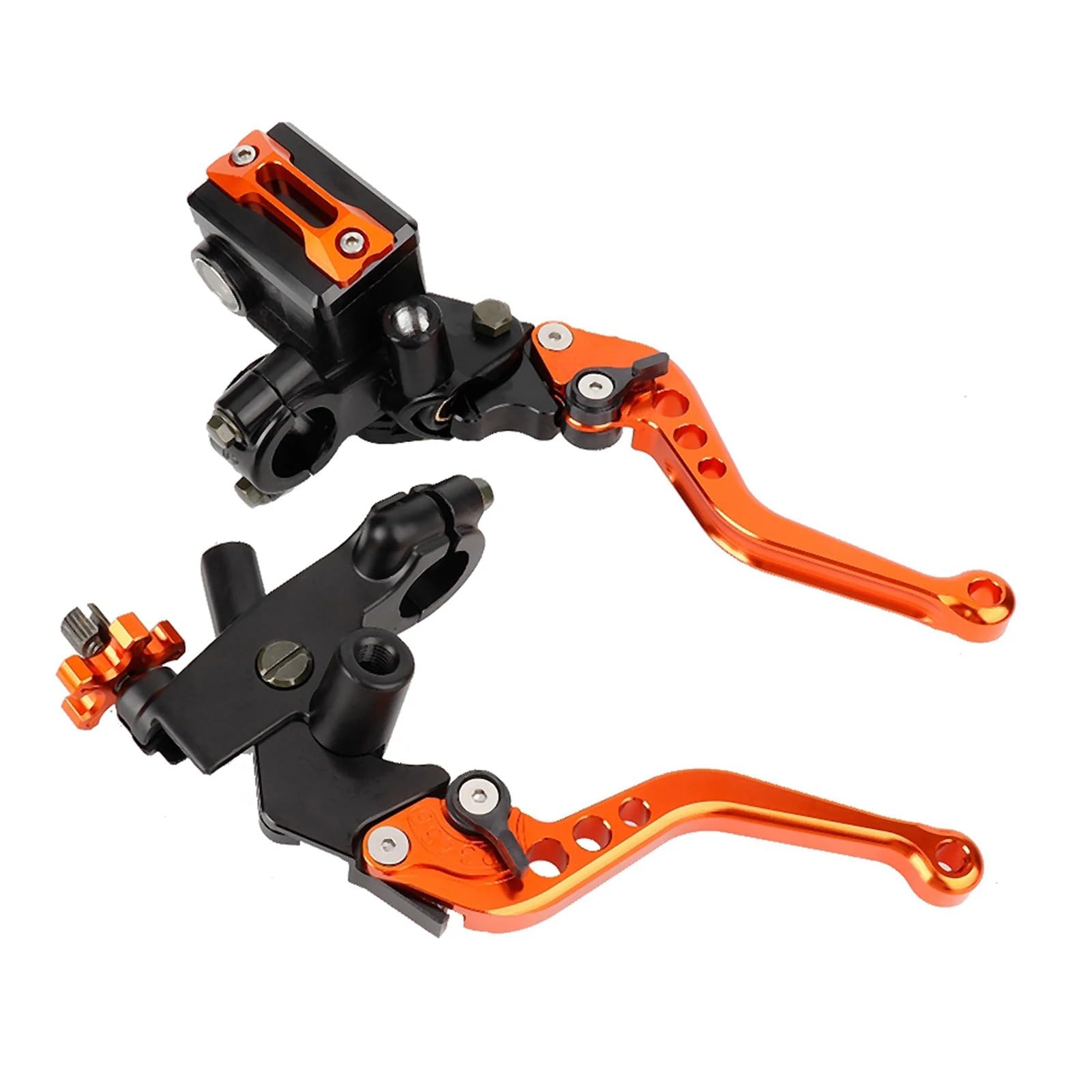 Kvswbre C Motorcycle Rear Brake Pump 1 Pair Universal Motorcycle Handlebar Master Ylinder Levers Handle Hydrauli Brake Pump Lutch Adjustable Hand Lever(C)