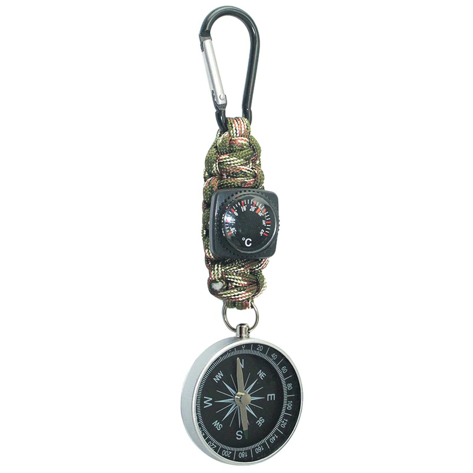 Compass Compasses Carabiner Clip Keychains Outdoor Hiking Camping Multifunctional Handheld Mountain Climbing