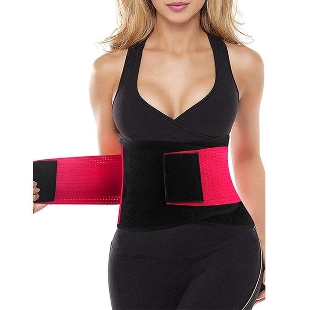 Moldeadora de cuerpo de neopreno faja roja S que corrige postura y ayuda a sudar