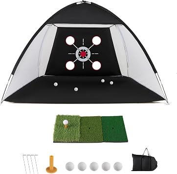 SPOTRAVEL Golf Practice Net, 10x7 ft Hitting Training Net