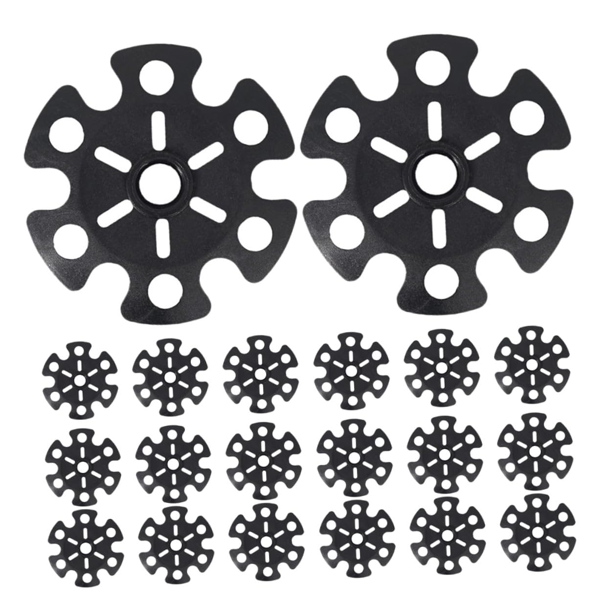 20 Piezas Protectores de para Bastones de Senderismo Canastas de Nieve Forma de de Nieve Caucho Resistente para Estabilidad y Lodosos