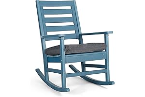 Comfortable Outdoor Rocking Chair for Classrooms - All Weather Resistant Patio Poly Lumber Porch Rocker