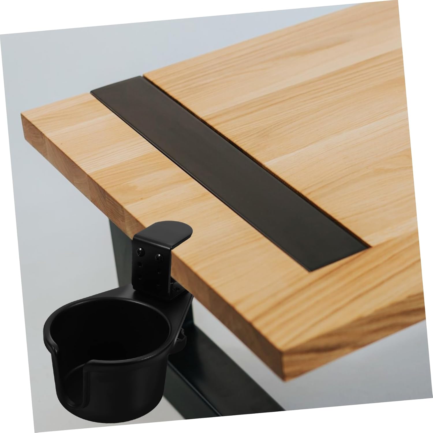 3pcs Desk Cup Holder Clamp Rotating Table Accessory for Mugs Bottles Sleek Design for Gaming Desks Easy Installation Space-Saving Cup Holder for Home Office