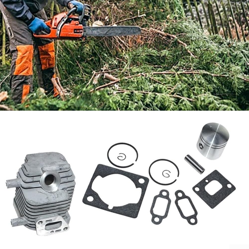 Cylindre et kit compatibles avec Echo SRM-1500 SRM-2300 PB-1000 LHS-3000 TC-2100, kit de reconstruction de moteur en métal avec joints pour réparation d'équipement électrique extérieur