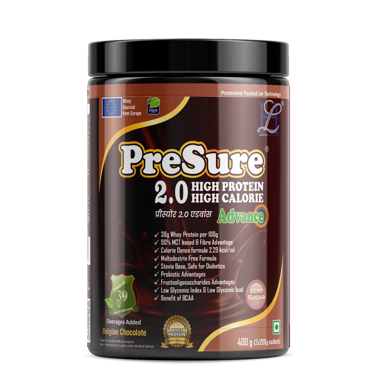 PreSure 2.0 HIGH PROTEIN HIGH CALORIE Whey Protein Powder Chocolate Flavor For Men And_Women__(400 gm)-image-24