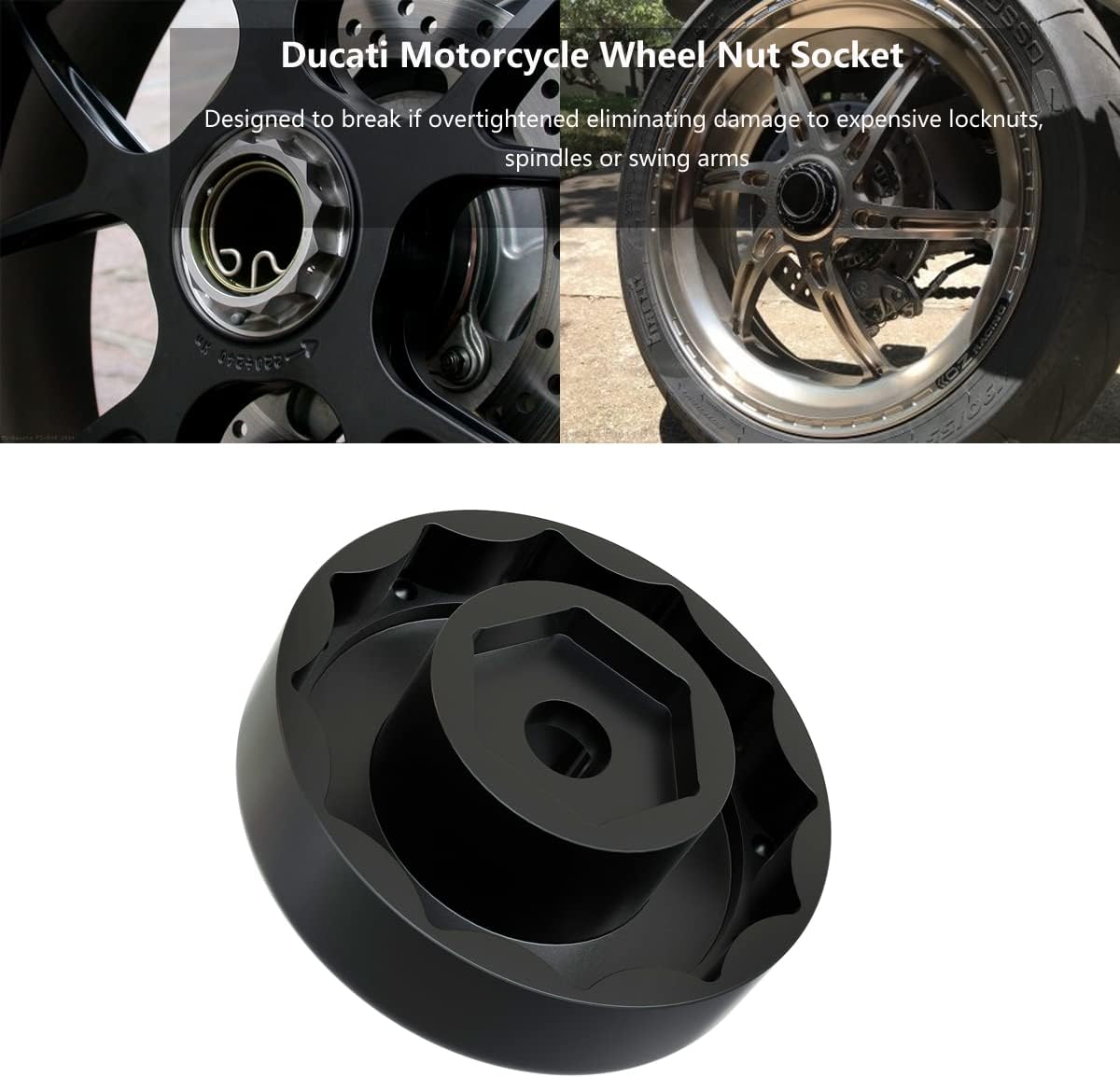 Wheel Nut Socket for Ducati - Front Rear Wheel Axle Nut Socket Tool for Ducati Motorcycle ATVs Super Bike 1098 1198 1199 Panigale Multistrada Diavel (30mm + 55mm)