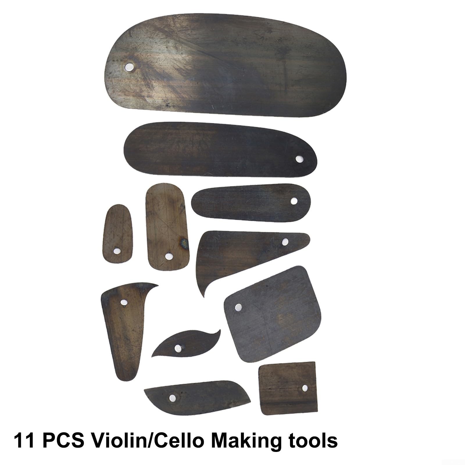 Strumenti per la produzione di violini, 11 pezzi, set di strumenti da liutaio con raschietto e taglierina per la costruzione di violino e violoncello, kit di riparazione professionale per artigianato
