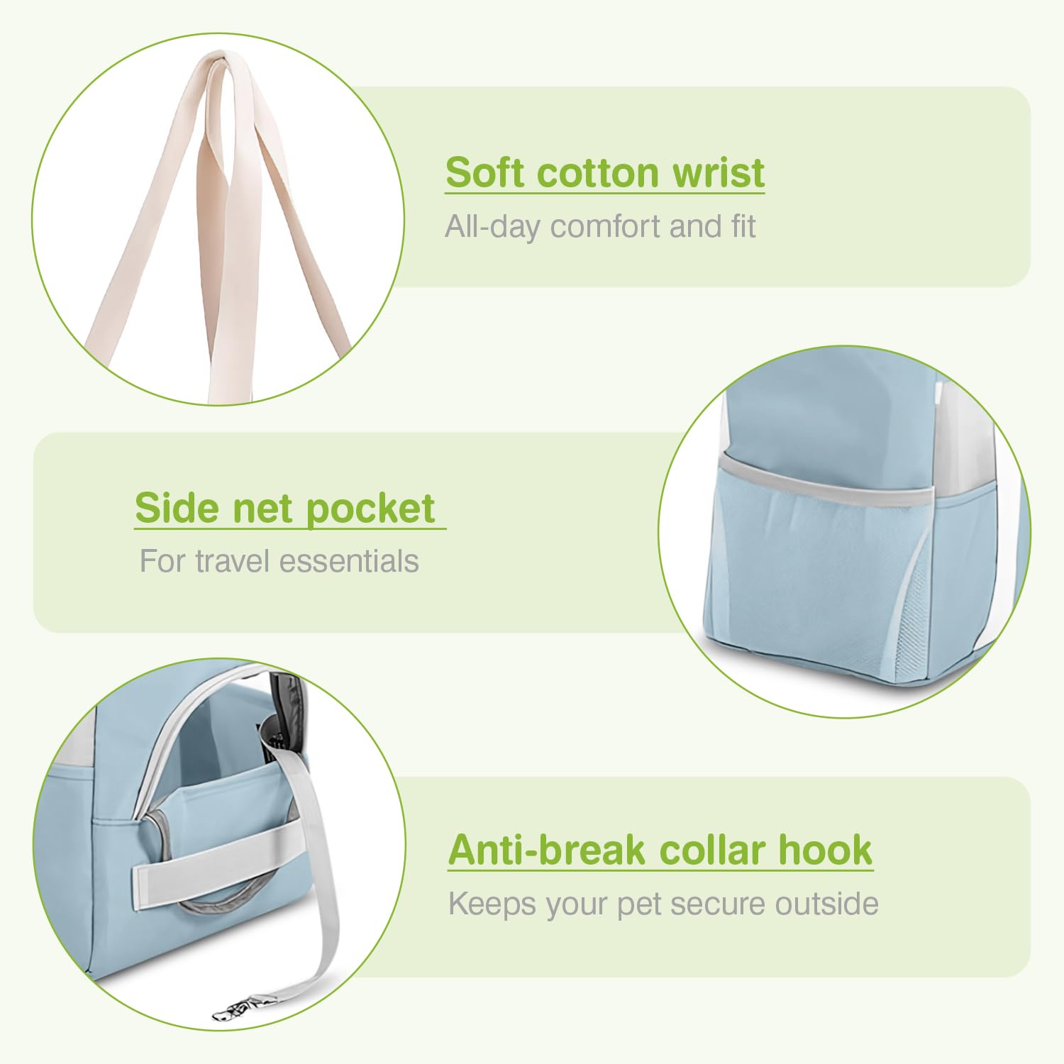 ALLSOPETS Soft Pet Carrier Bag for Small Dogs and Cats Foldable Breathable Dog Handbag with Safety Strap - Image 3
