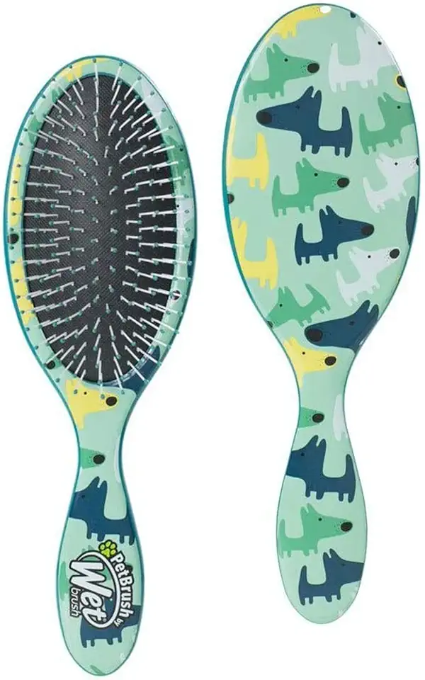 Wet Brush Pet Hair Brush, Large Dog Breed Detangler - Dog Camo, Multi - De-Shedding Comb and Dematting Tool for Grooming Long or Short Haired Dogs - Tangle-Free for Less Pulling &amp; Tugging