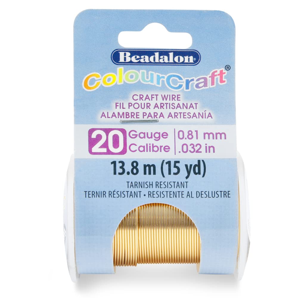 Alambre de latón calibre 20 Beadalon ColourCraft para engarzar piedras y cuentas