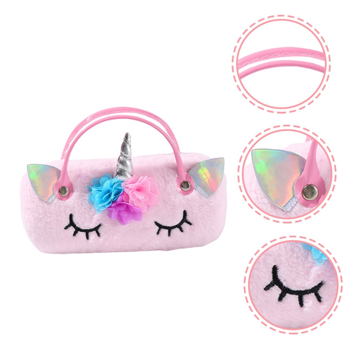 4 Stück Tragbare Brillentasche Tragbares Brillenetui Sonnenbrillenetui Organizer Zur Brillenaufbewahrung Aufbewahrungsbox Für Sonnenbrillen Handlich Geldbörse Rosa Kind Plüsch
