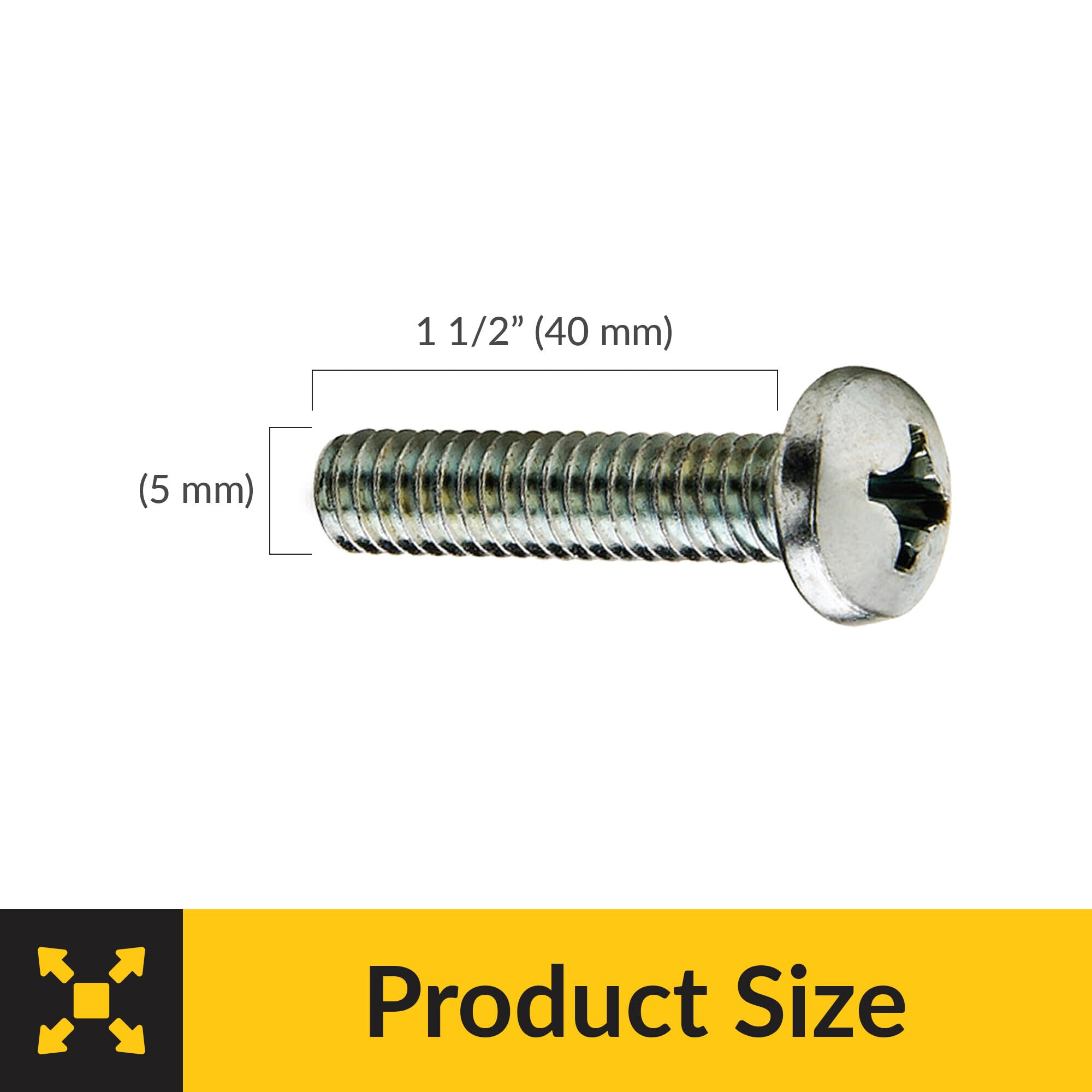 Brixwell SRW408855001 Decorative Hardware Screw, Pan Head Pack of 100