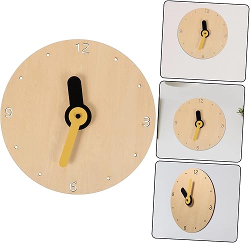 Miniatura 8 de IMIKEYA 4pcs Wooden Wall Clock Decorative Wall Clock Reclaimed Wood Clock Unique Wall Clocks Minimalist Decor Clock Nordic Reloj De Pared Digital