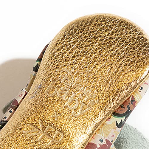 Freshly Picked Soft Sole Knotted Bow Moccasins Disney Princess Squad Size 44