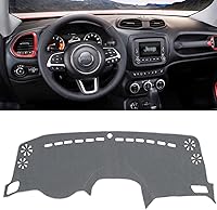 Vista 10 de AUQDD Alfombrilla de Cubierta para Tablero Compatible con Hy-undai Santa Fe 2013 2014 2015 2016 2017 2018, Alfombrilla de Tablero de Franela Negra