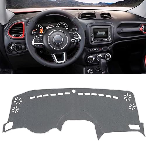 Miniatura 10 de AUQDD Alfombrilla de Cubierta para Tablero Compatible con Hy-undai Santa Fe 2013 2014 2015 2016 2017 2018, Alfombrilla de Tablero de Franela Negra