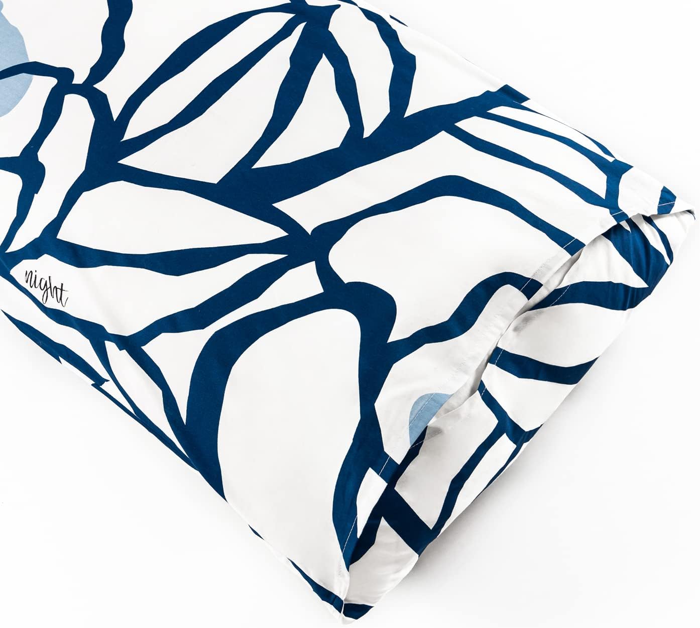 YuHeGuoJi White Blue Botanical Duvet Cover King 100% Cotton 3 Pcs Set 1 Neutral Cartoon Abstract Floral Duvet Cover with Zipper Ties 2 Pillowcases Modern Cute Graffiti Flower Bedding Set Soft - Image 6