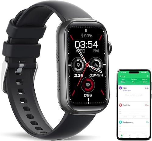 Rastreador de actividad física, reloj inteligente con frecuencia cardíaca dinámica 247, monitoreo de oxígeno en sangre, contador de sueño,