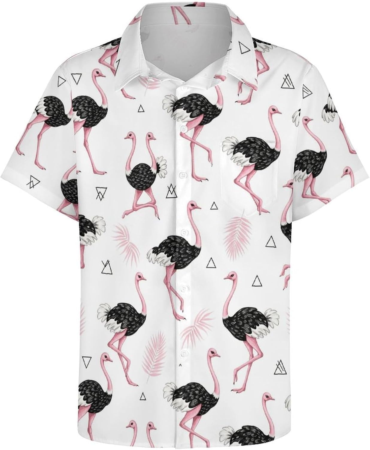 Men's Hawaiian Camp Shirt Short Sleeve Button Down Casual Shirt with Pocket,Wrinkle Free Beach Wedding Vacation Wear