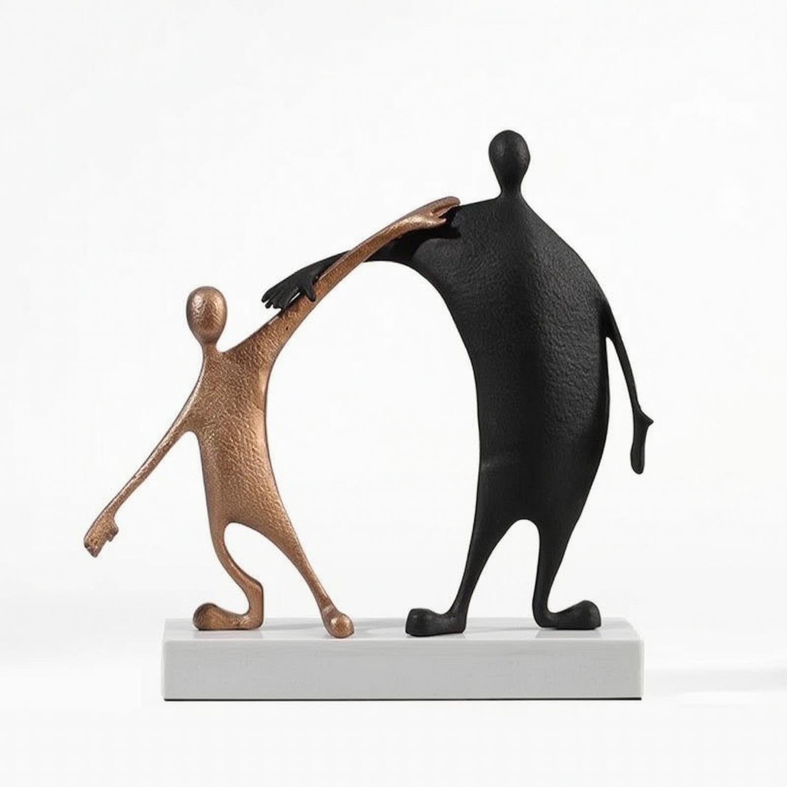 Abstract Human Figure Sculpture Modern Ornament with Marble Base Contemporary Human Figure Sculpture for Homeowners, Living Room, Sideboard, Bookshelf-image-28