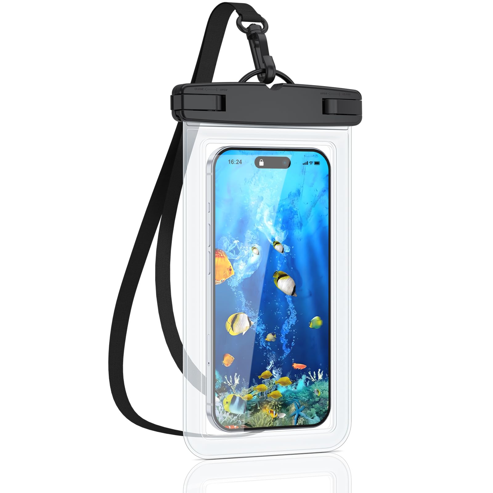 Pochette étanche IPX8 Pour Smartphone Jusqu'à 7 Pouces - Protection Plongée 30m Pour IPhone, Samsung, Xiaomi