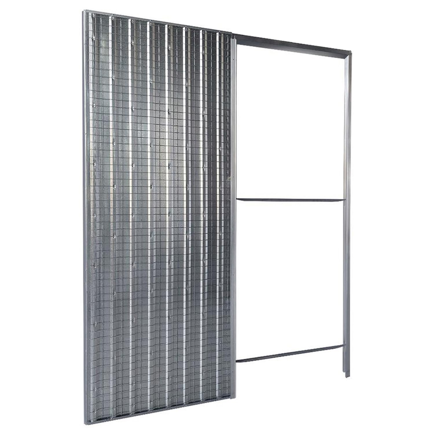 ALLINOX Controtelaio Per Porte Scorrevoli Anta Unica In Acciaio ZINCATO Per Intonaco Sistema Porta a Scomparsa Telaio Salvaspazio Muratura Da Interno MADE IN ITALY (1000x2100x105)