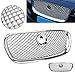 HCDSWSN Griglia a griglia Anteriore Anteriore Auto griglia, per Jaguar XF XF 2008 2009 2010 2011 4 Porte Argento Cromato con Emblema