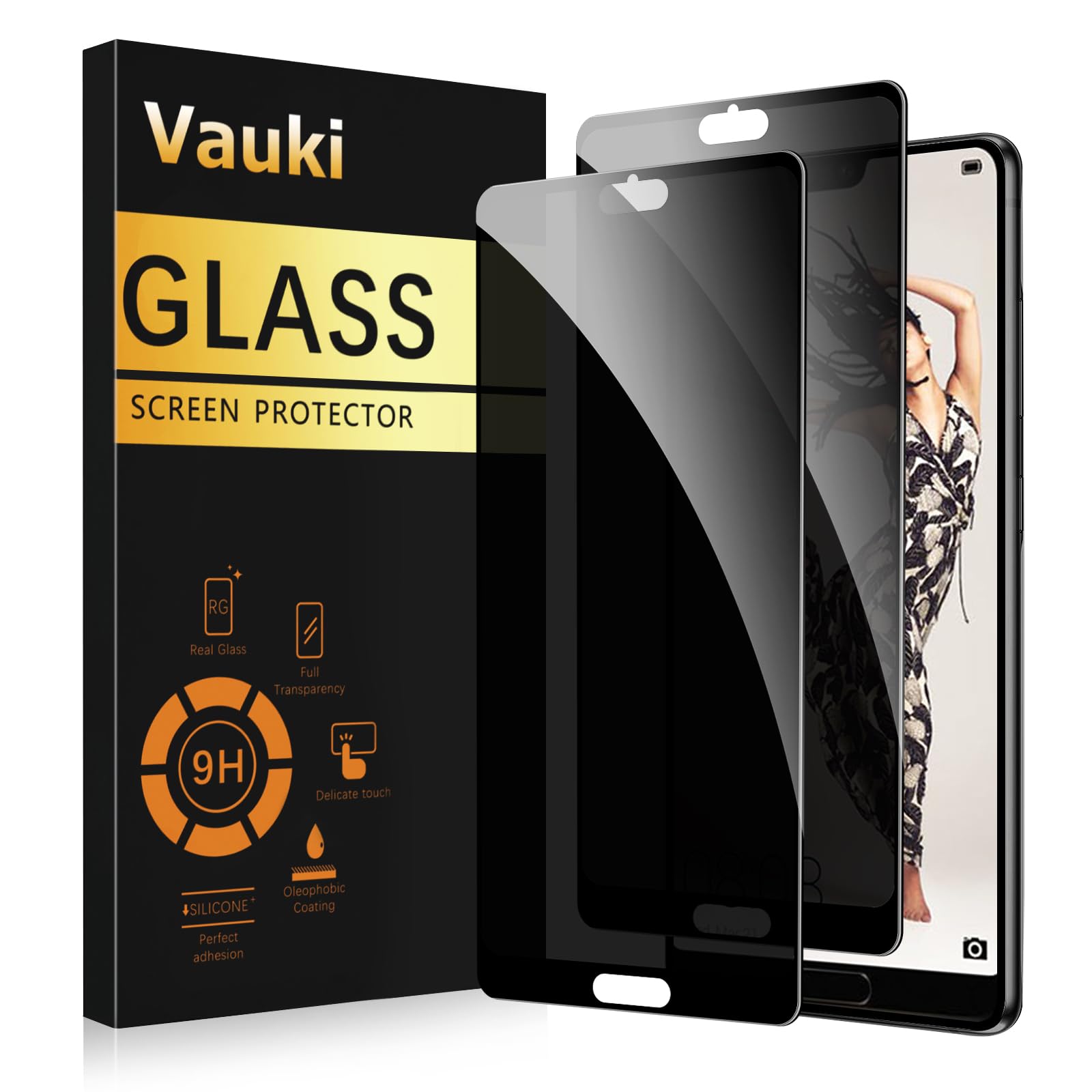 MiKoyi Pellicola Protettiva Anti-Spy per Huawei P20 Pro, [2 Pezzi] Vetro Temperato 9H Antigraffio Compatibile Con Huawei P20 Pro