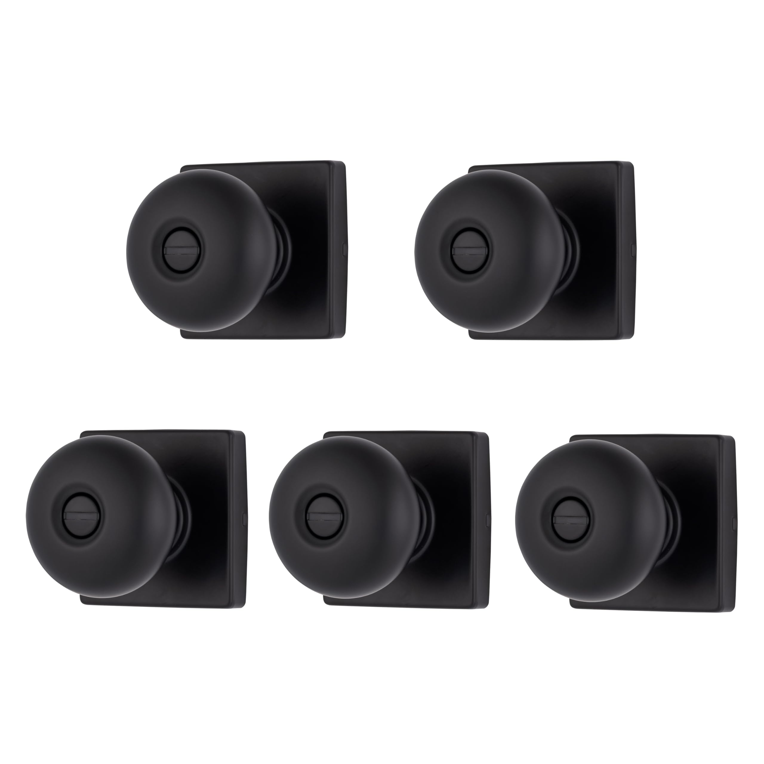 BRINKS Matte Black Passage Knob - Modern Door Handle -26