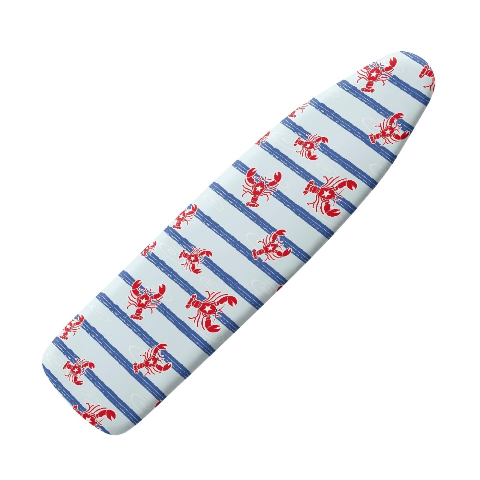 Extra large ironing board cover 140 x 45 Red Shrimp Thick cotton pad Ironing Board Cover Elastic washable,Resist Scorching and Staining,Heat Reflective & Vapour Permeable,Easy Fit