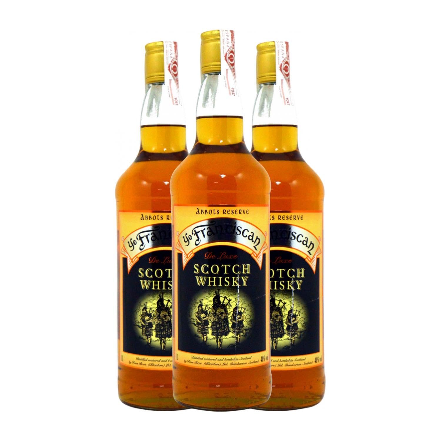 Whisky Blended Ye Franciscan Botella Misil 1 L (Caja de 3 Botella Misil de 1 L)