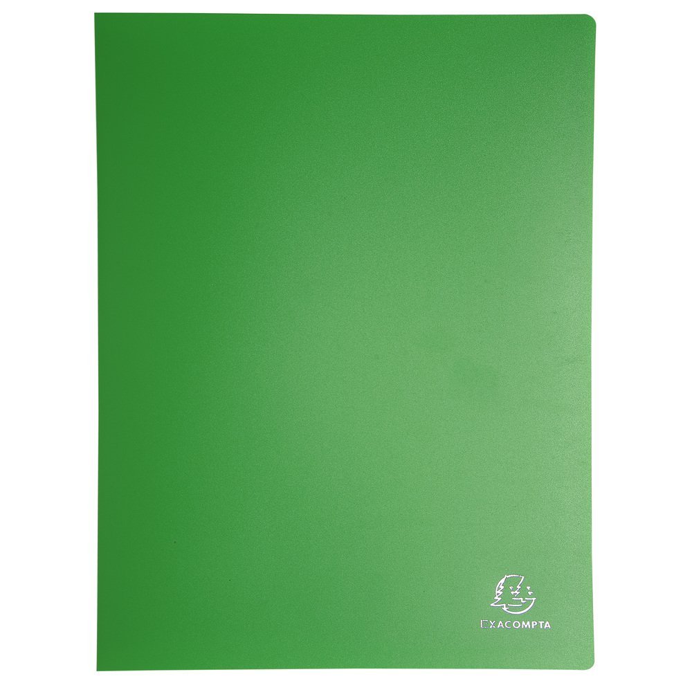 Exacompta - Ref. 8840E - 1 OPAK document protector - 40 smooth crystal pockets - 80 views - for A4 format - dimensions 24 x 32 cm - semi-rigid polypro cover - 8 random colours