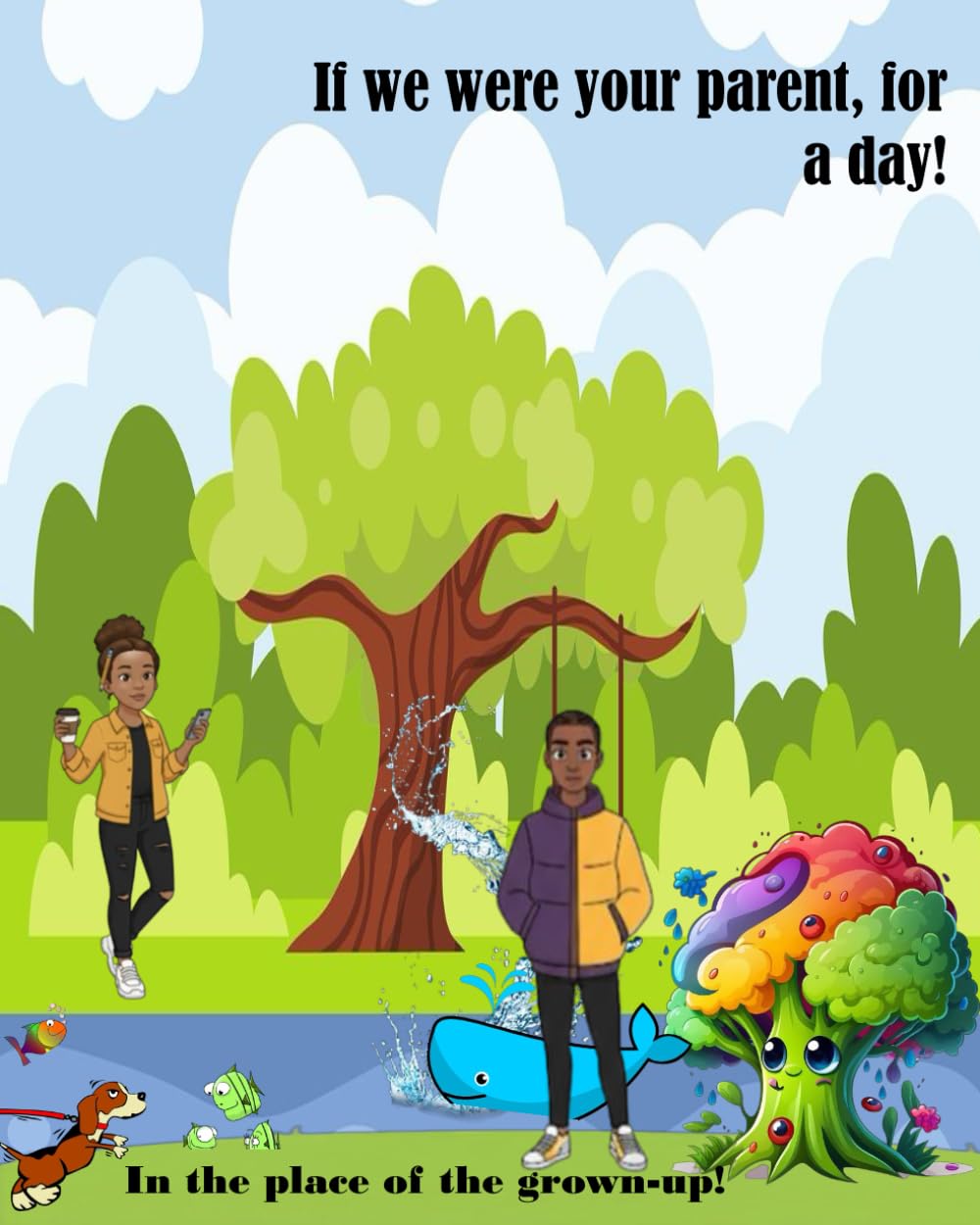 If we were your parent, for a day!: In the place of the grown-up! (Fun and colourful phonics & ABCs book for beginners.)