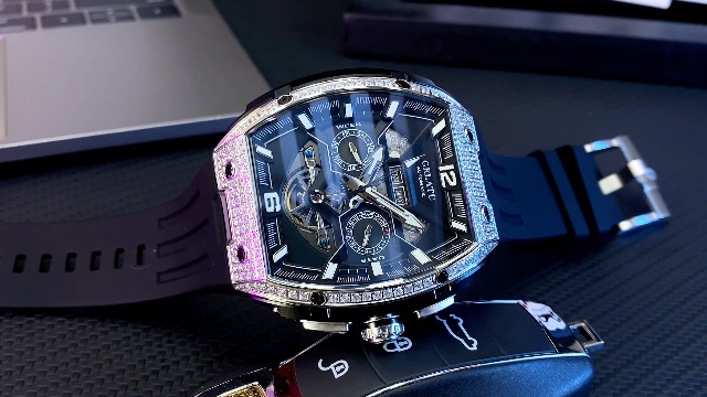 (約50%OFF)LGB スカル柄 スケルトン タンクトップ フランク ミュラー ヴァンガード 7デイズ パワーリザーブ スケルトン